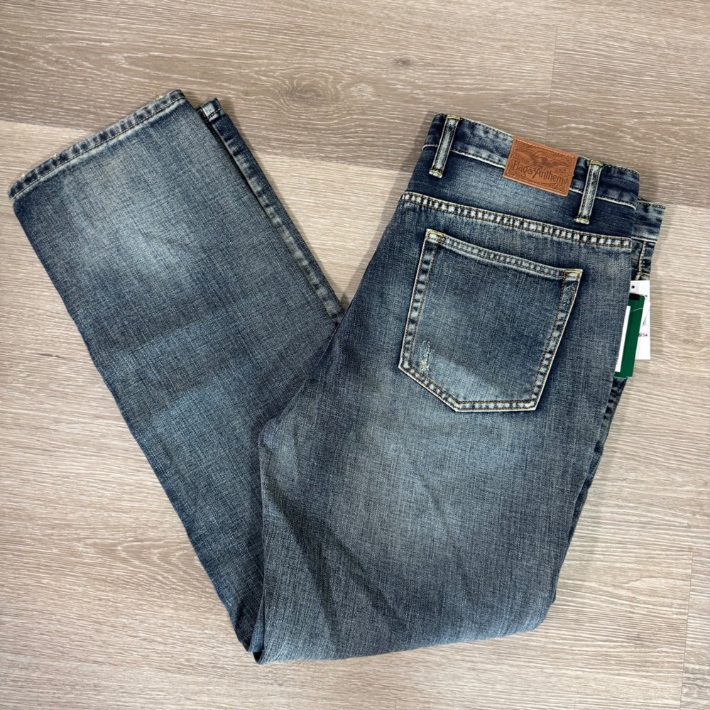 Flag & Anthem Erie Straight Fit Jean Mens 38x34 Navy Blue Dark Wash FA16DN006